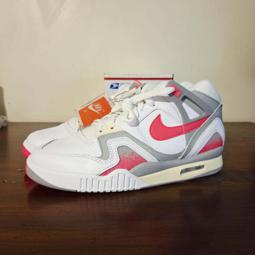 Nike Air Tech Challenge 2 Racer White Pink FZ9033-100 Men's Sz 8 NWOB